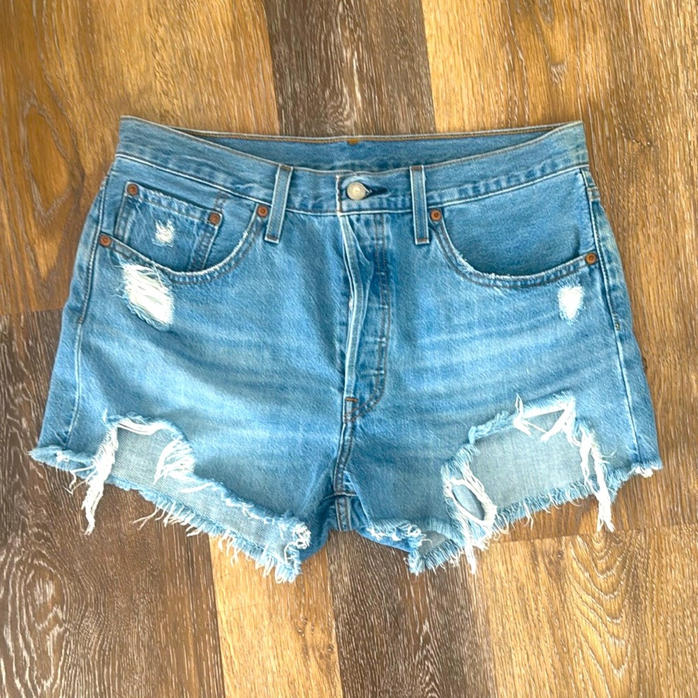 Levi’s Distressed Denim Shorts
